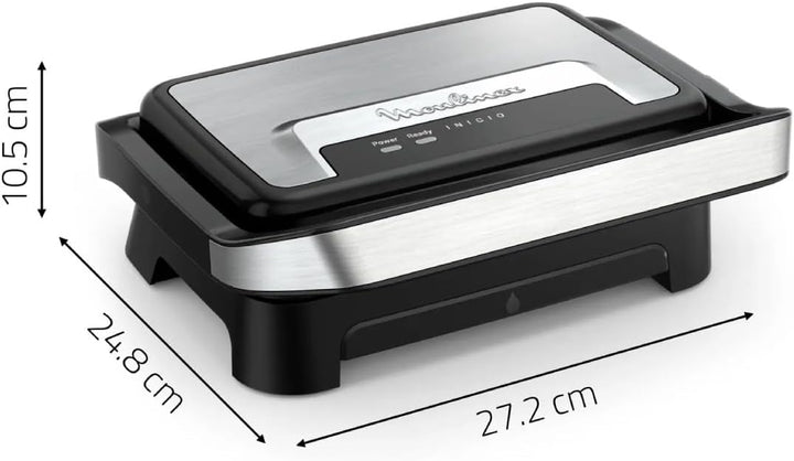 Moulinex Home Compact, Panini- und Grillplatte, antihaftbeschichtete Kochplatten, leicht zu verstaue