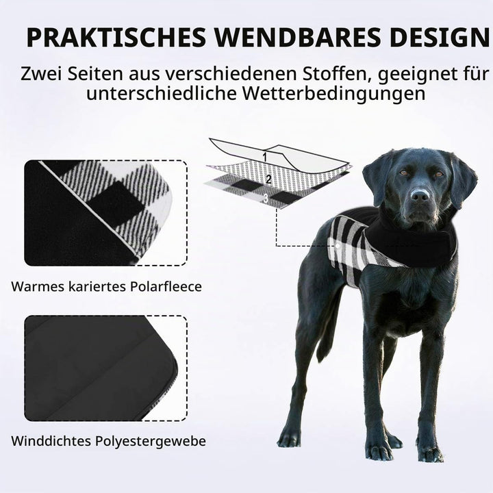 Warme Hundemantel Winter, Hundemantel mit Bauchschutz, Wintermantel für Hunde mit Reflektierend, Wen