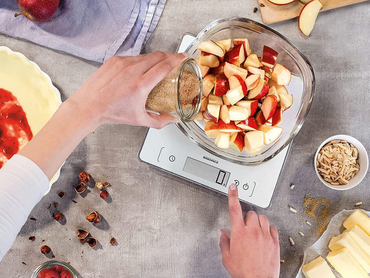 Soehnle Page Comfort 400, digitale Küchenwaage, weiss, Gewicht bis zu 10 kg (1-g-genau), Haushaltswa