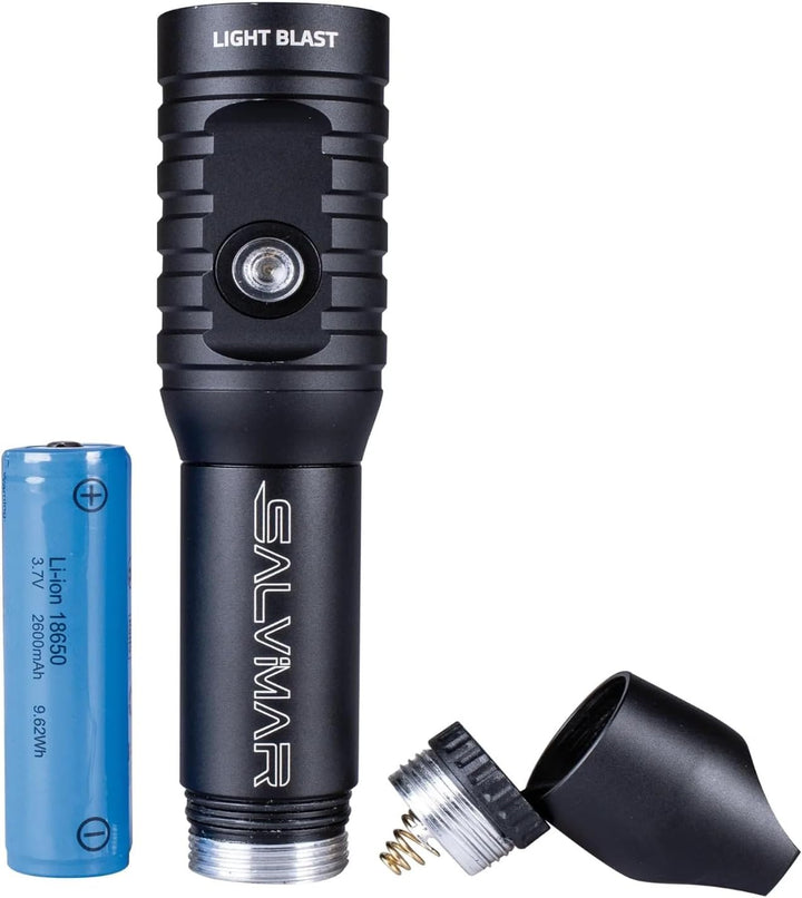 SALVIMAR Unisex – Erwachsene Light Blast unterwasserlampe, Schwarz-helles Licht, 158 mm