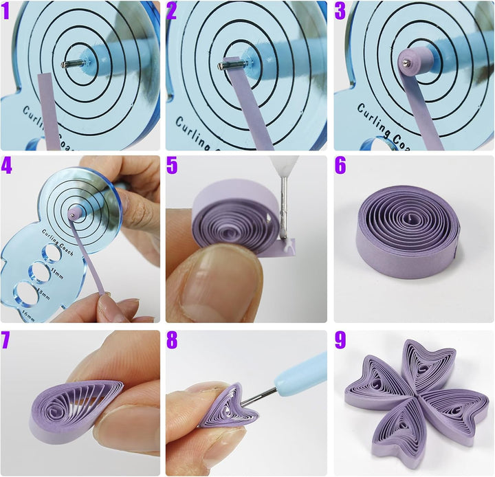 Quilling Set für Anfänger 19pcs Quilling Werkzeug mit Schlitz Quilling Tool Quilling Stift Elektrisc