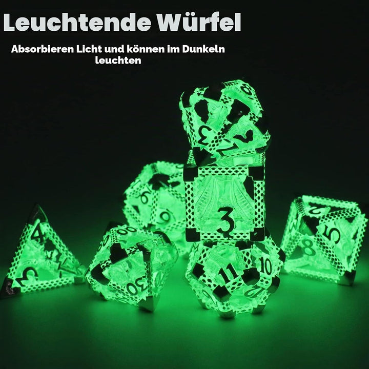DND Würfel Set Polyhedrische Würfelset Hollow Imprisoned Drachen Würfel D&amp;D Spielwürfel für Dungeons