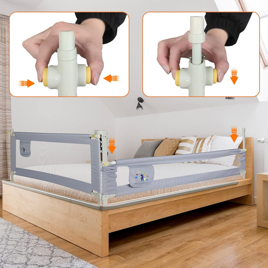CCLIFE Bettgitter Rausfallschutz Bett Bettschutzgitter Bettschutzgitter 172 cm Anti-Fall für Baby Ki