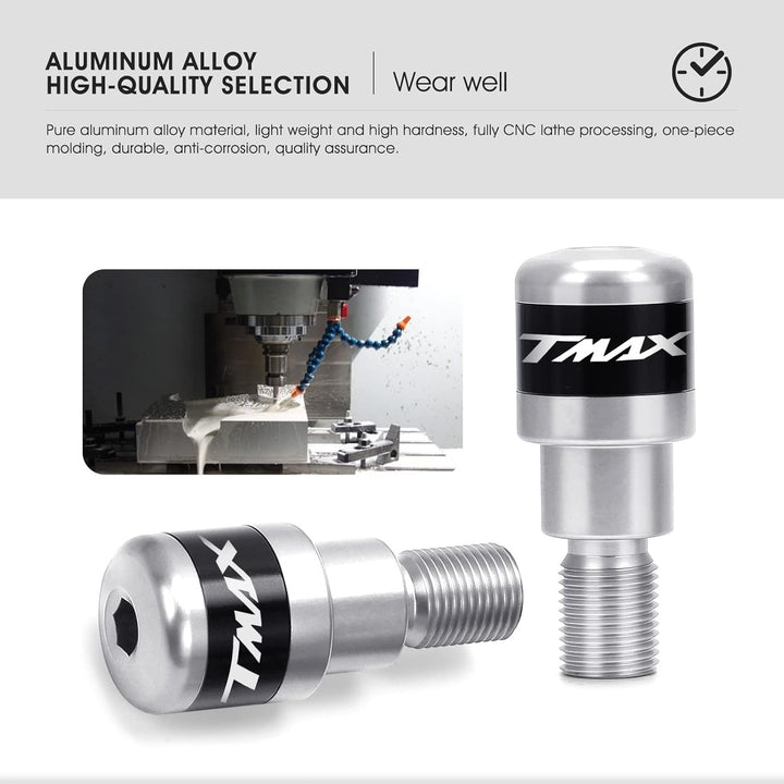 MOLONG Motorrad Lenkergriffe Endkappen Aluminium Für T-MAX 500 2008-2011 T-MAX 530 2012-2019 T-MAX 5
