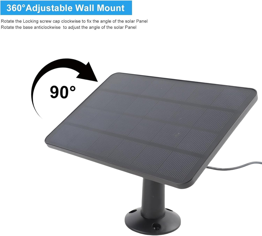 10 W Solarpanel Ladegerät für Nest/Eufy Doorbell 2K Kamera, Ring Video Doorbell 2, Video Doorbell 3+