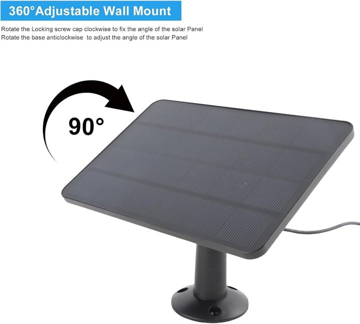 10 W Solarpanel Ladegerät für Nest/Eufy Doorbell 2K Kamera, Ring Video Doorbell 2, Video Doorbell 3+