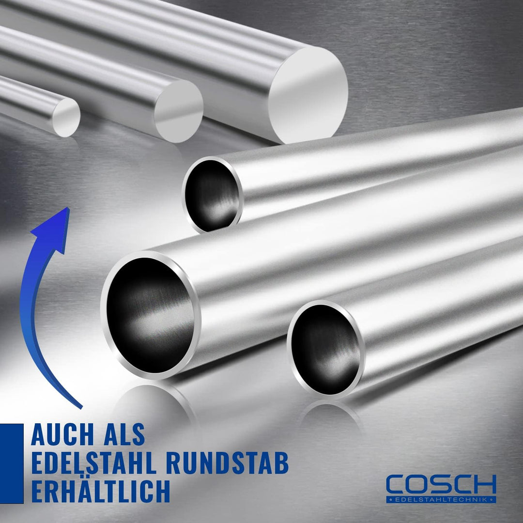 Edelstahl Rundrohr V2A geschliffen 40,0 x 3,0 mm 130 cm, 130 cm