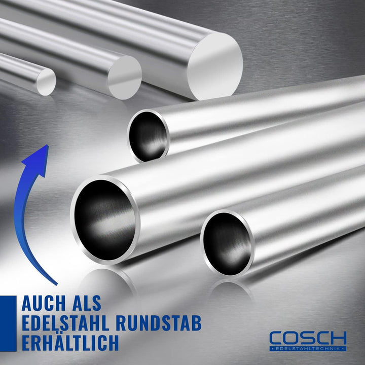 Edelstahl Rundrohr V2A geschliffen 33,7 x 2,5 mm (1") 180 cm, 180 cm