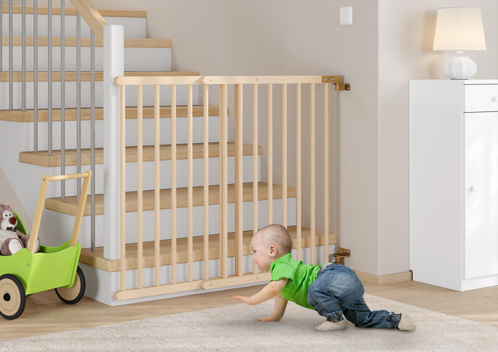 Türschutzgitter Treppenschutzgitter Kindersicherung 70-108 Massivholz