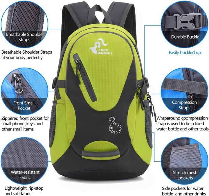 Bseash Kleine Grösse 20L leichte wasserdichte Rucksack, Outdoor Sport Travel Daypack für Radfahren W