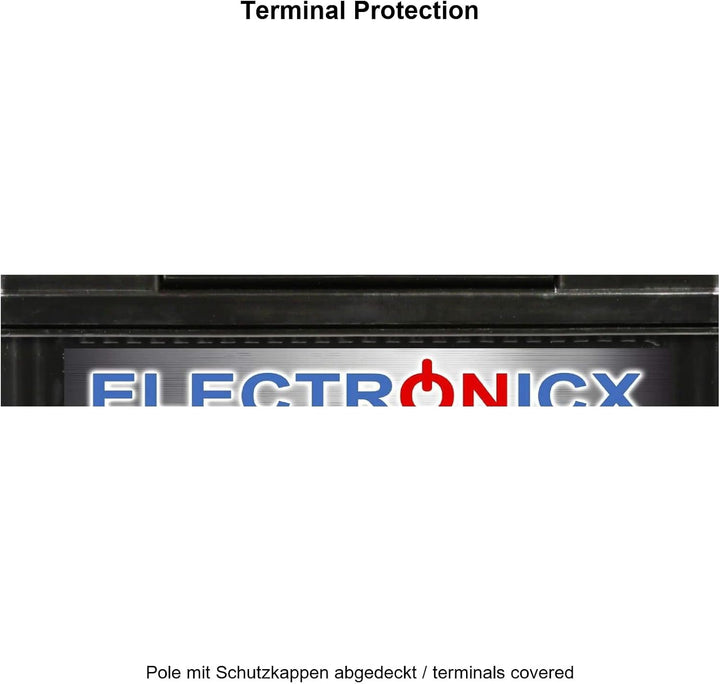Electronicx Premium Rasentraktor Batterie 12V 30Ah Aufsitzrasenmäher Akku Rasenmäher Pluspol Rechts,