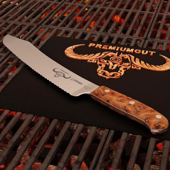 GIESSER seit 1776 - Made in Germany - Brotmesser 25 cm Tree of Life, PremiumCut Wave No 1, Wellensch