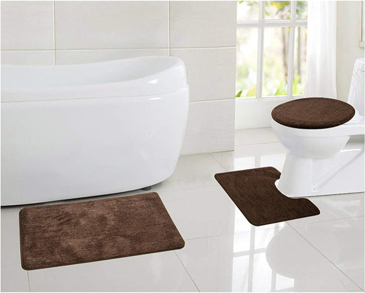 ele ELEOPTION Badezimmer-Set,rutschfeste Badematte schnelltrocknend weich wasserabsorbierend stilvol