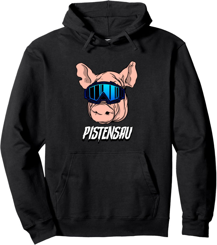 Skifahren Ski Pistensau Pullover Hoodie