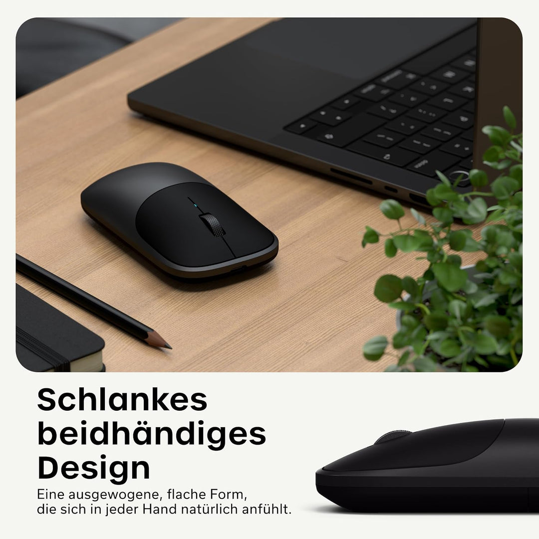 SATECHI Slim EX Kabellose Computermaus, Multi Device Bluetooth & 2,4-GHz für macOS, Windows, iPadOS