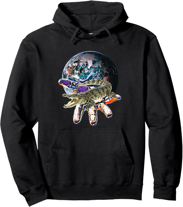 Krokodil Alligator Reptilien Motiv Echse Raubtiere Krokodile Pullover Hoodie