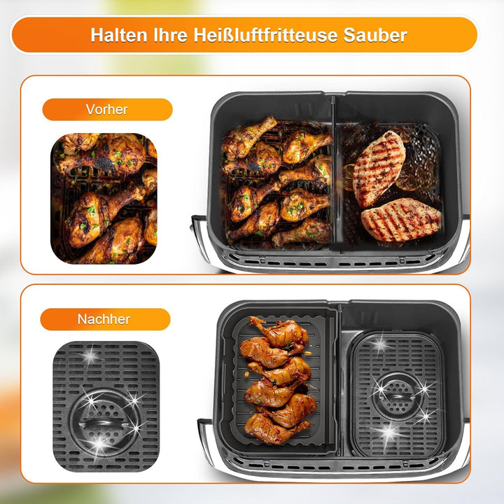 Heissluftfritteuse Zubehör für Ninja 10,4L AF500EU, Airfryer Silikonform für Ninja Foodi Flexdrawer