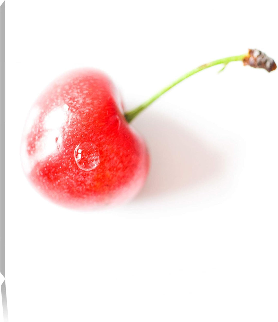 Pixxprint kleine Kirsche auf Leinwand, XXL riesige Bilder fertig gerahmt mit Keilrahmen, Kunstdruck