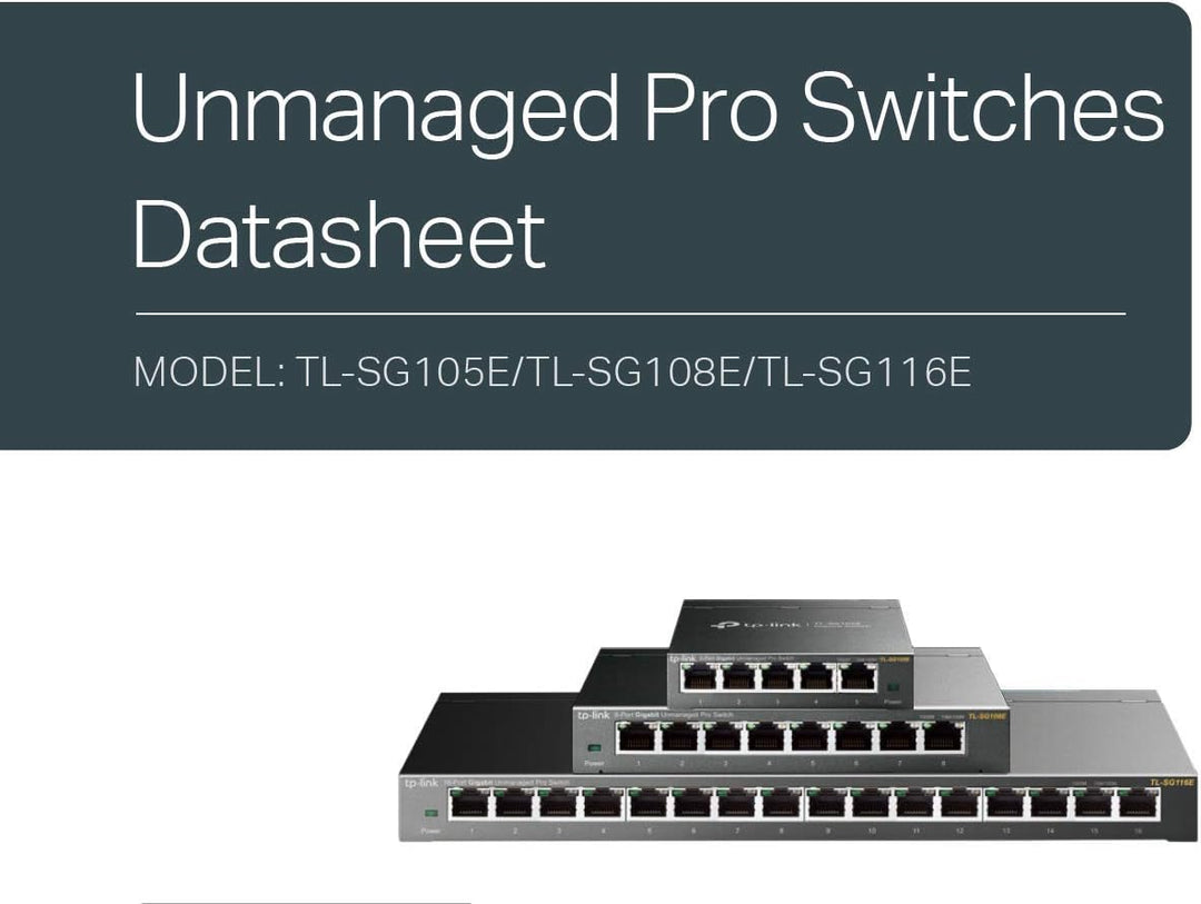 TP-Link TL-SG116E 16-Ports Gigabit Easy Smart Managed Netzwerk Switch(Gigabit-RJ45-Ports, Metallgehä