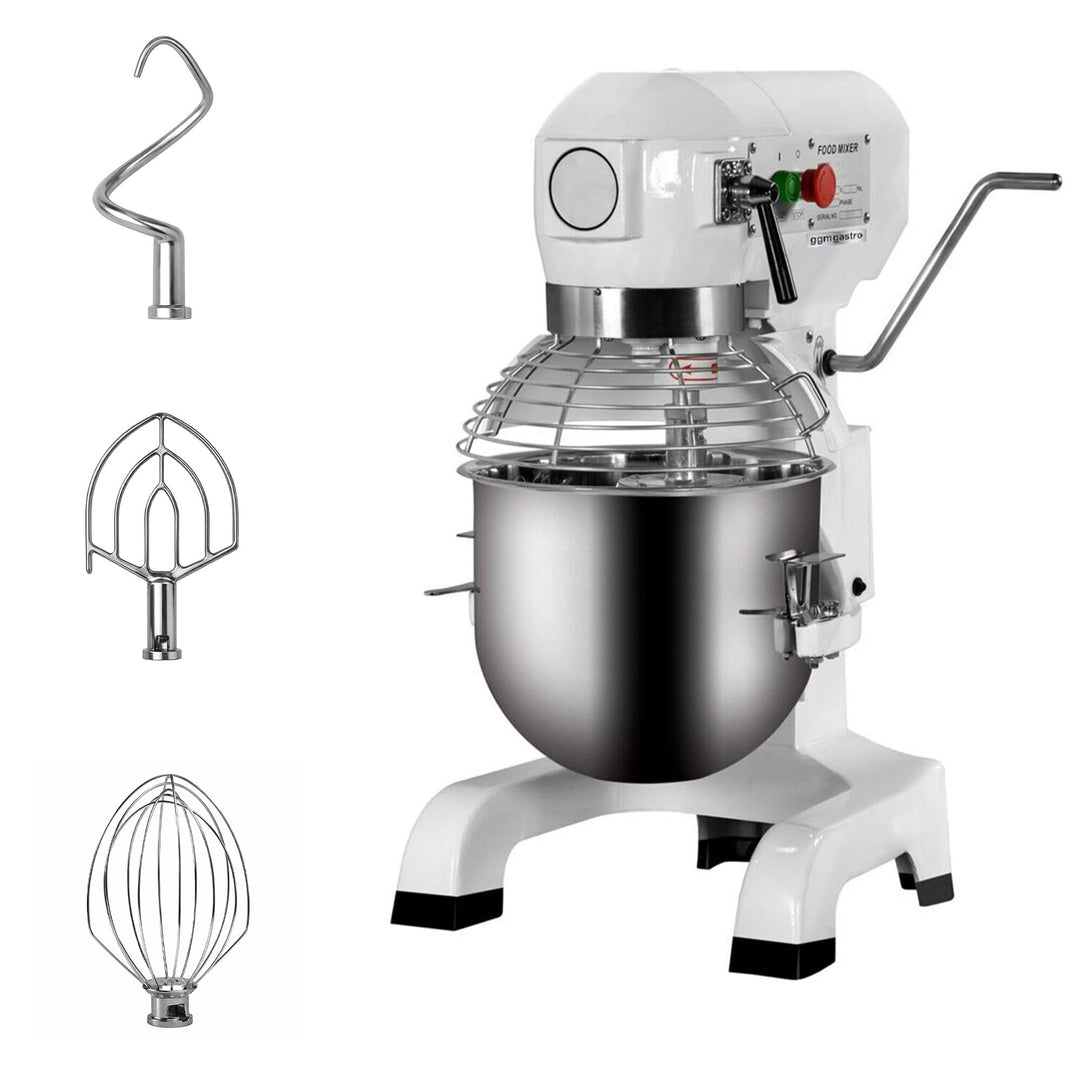 GGM Gastro | PRMH20 | Planetenrührmaschine - 20 Liter - 750 Watt - inkl. 3 Rühraufsätze
