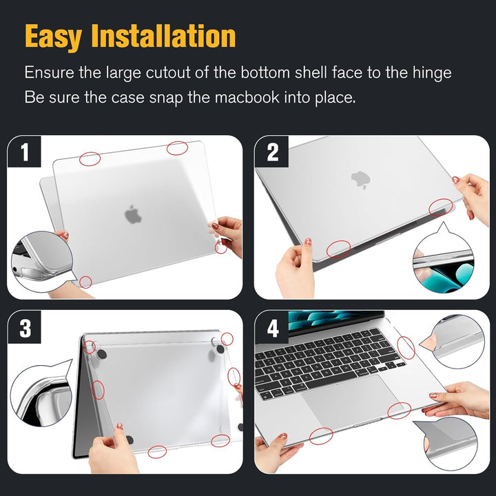 Fintie Hülle Kompatibel mit MacBook Air 15 Zoll M5 M4 M3 M2 A3448 A3241 A3114 A2941 (2026-2023), [10