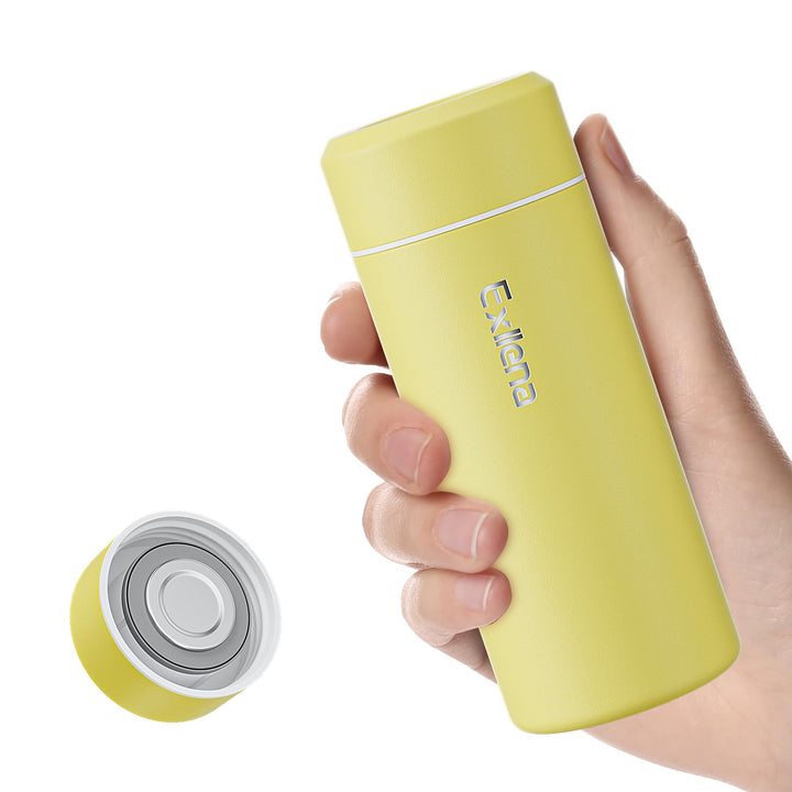 【Upgrade-Version】Exllena Mini Thermosflasche 220ml mit Edelstahl-Deckel, Trinkflasche Klein Doppelwa