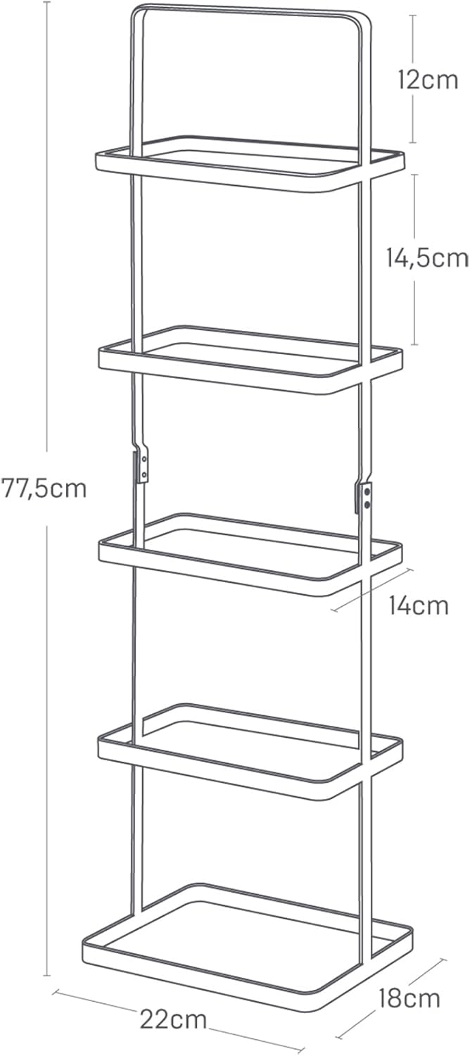 Shoe rack small - Tower - white Weiss Single, Weiss Single