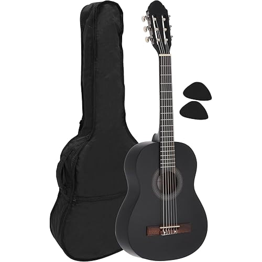 Juan Miguel Navarrez Konzertgitarre 1/2 mit Tasche schwarz schwarz 1/2, schwarz 1/2