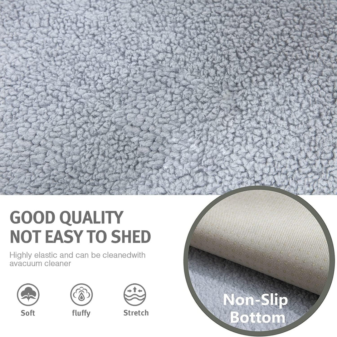 LINGKY Samt Sofabezug 1 2 3 4 Sitzer, L Form Sofaüberwurfe, Ecksofa Sofa überzug Pets Dog Couch über