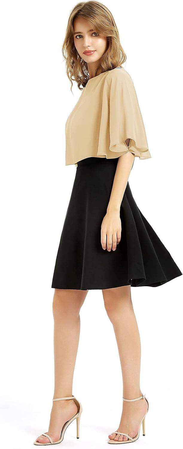 BUCUXE Weicher Chiffon-Schal für Damen, für Abendkleid, Hochzeit, Umhang, Bolero, Überwurf Einheitsg
