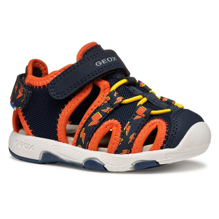 Geox Baby-Jungen Multy Boy B Sandalen, Navy Orange