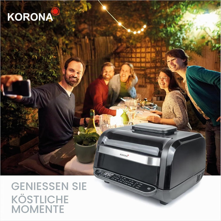 Korona 46160 8in1-Multifunktionsgrill| | Elektrogrill, Heissluftfritteuse, Backofen, Pizzaofen, Dörr