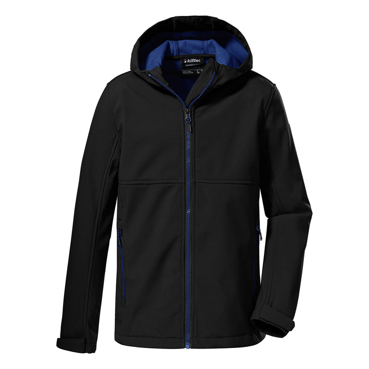 Killtec Jungen Kow 202 Bys Sftshll Jckt Softshell Jacke mit Kapuze 140 Schwarz, 140 Schwarz