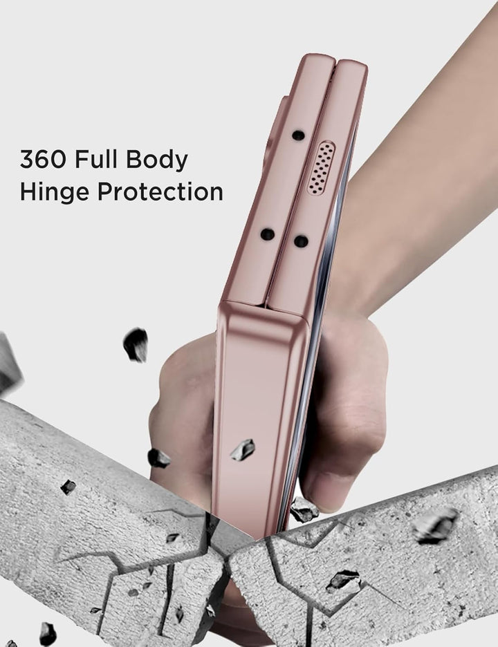 Miimall Kompatibel mit Samsung Galaxy Z Fold 6 Hülle mit Displayschutz+Magnetischer Scharnierschutz,