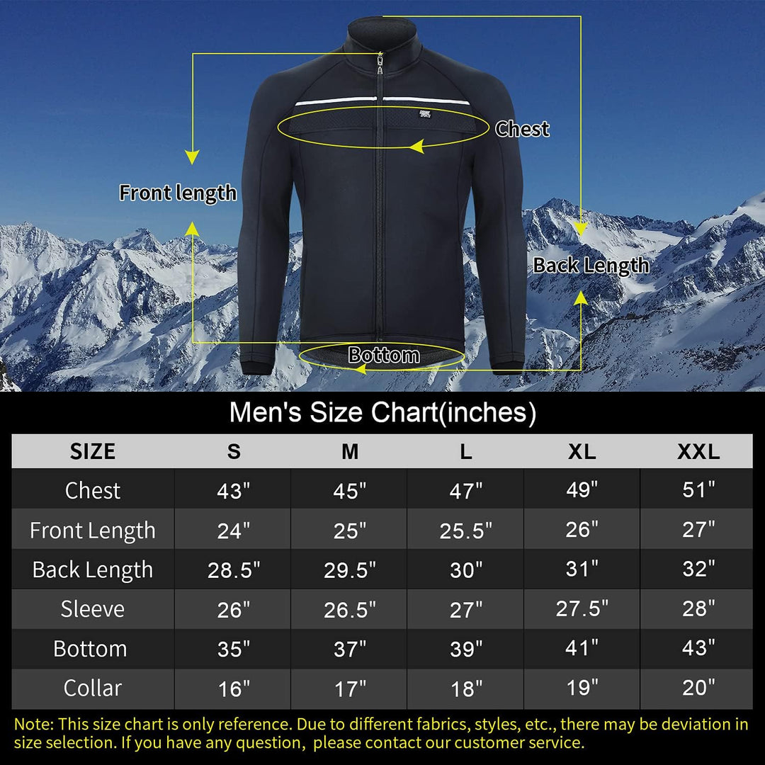 Souke Sports Fahrradjacke Herren Winter Thermo Radjacke Winddichte & wasserdichte mit Reflektierende