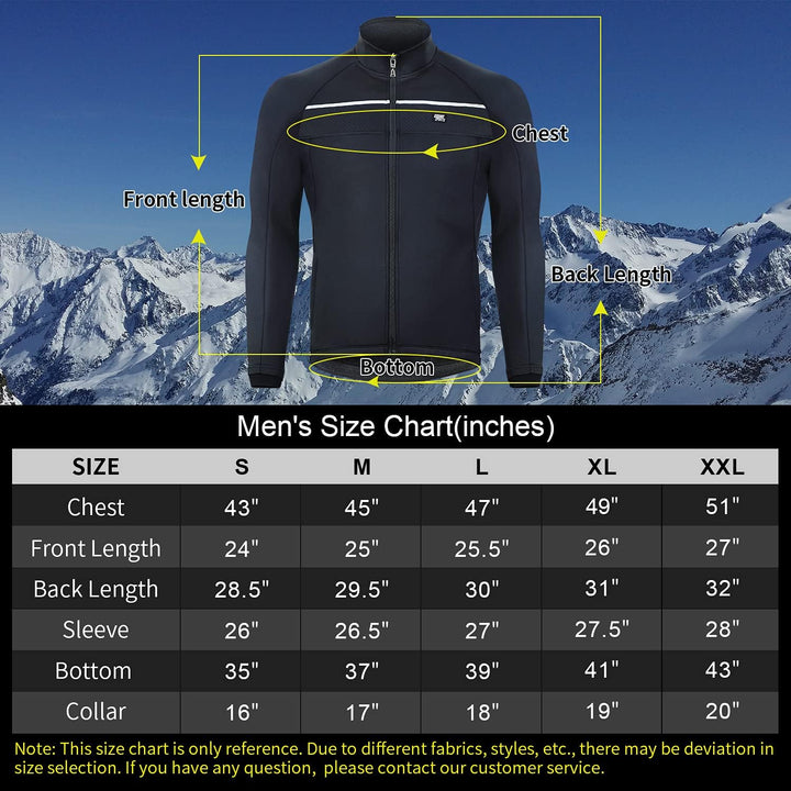 Souke Sports Fahrradjacke Herren Winter Thermo Radjacke Winddichte & wasserdichte mit Reflektierende