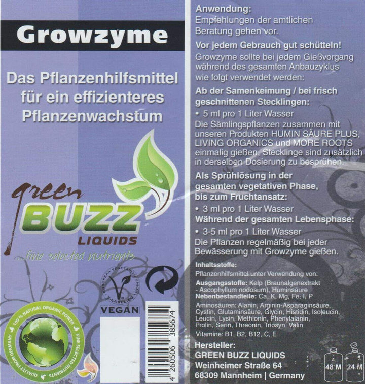 Green Buzz Liquids Growzyme 500ml