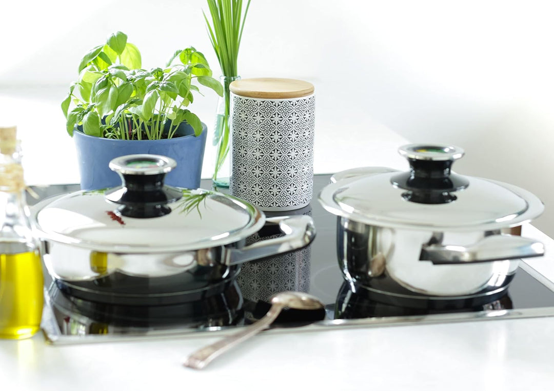 Töpfe Pfannen Bräter Collection, alle Herdarten + Induktion, hochwertiger 18/10 Edelstahl, Deckel mi