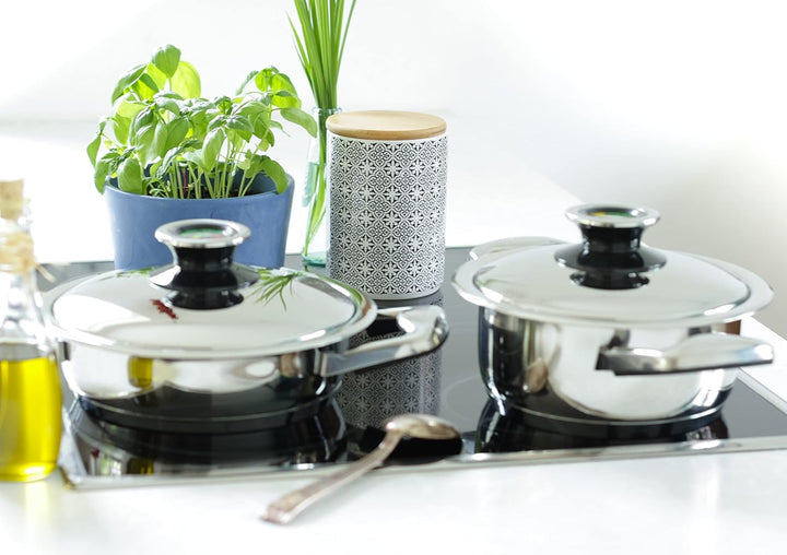 Töpfe Pfannen Bräter Collection, alle Herdarten + Induktion, hochwertiger 18/10 Edelstahl, Deckel mi