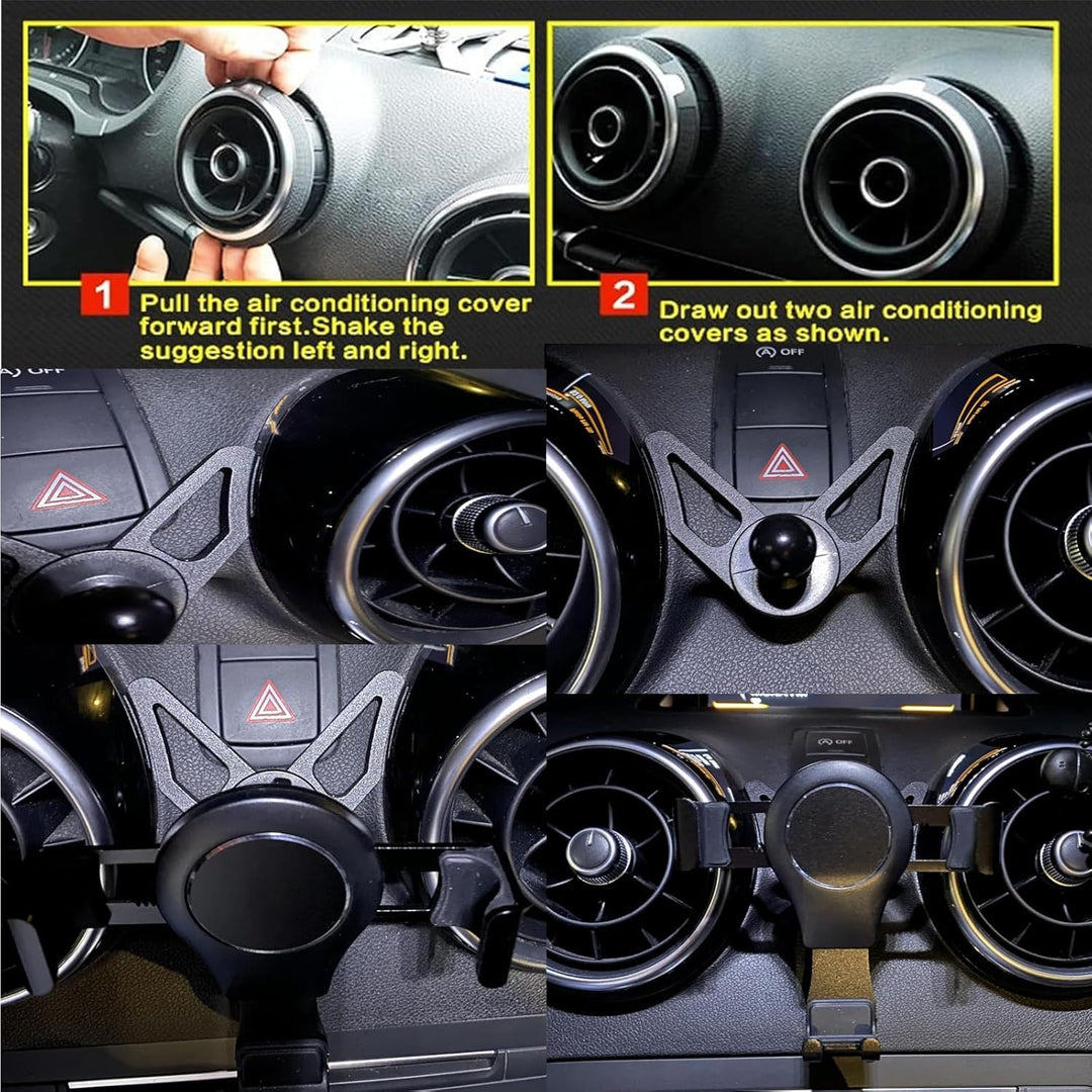 MICMXMO Handyhalterung für Audi A1 8X 2010-2018, Kfz-Handyladestationen Handy Halter Gravity Auto Lo