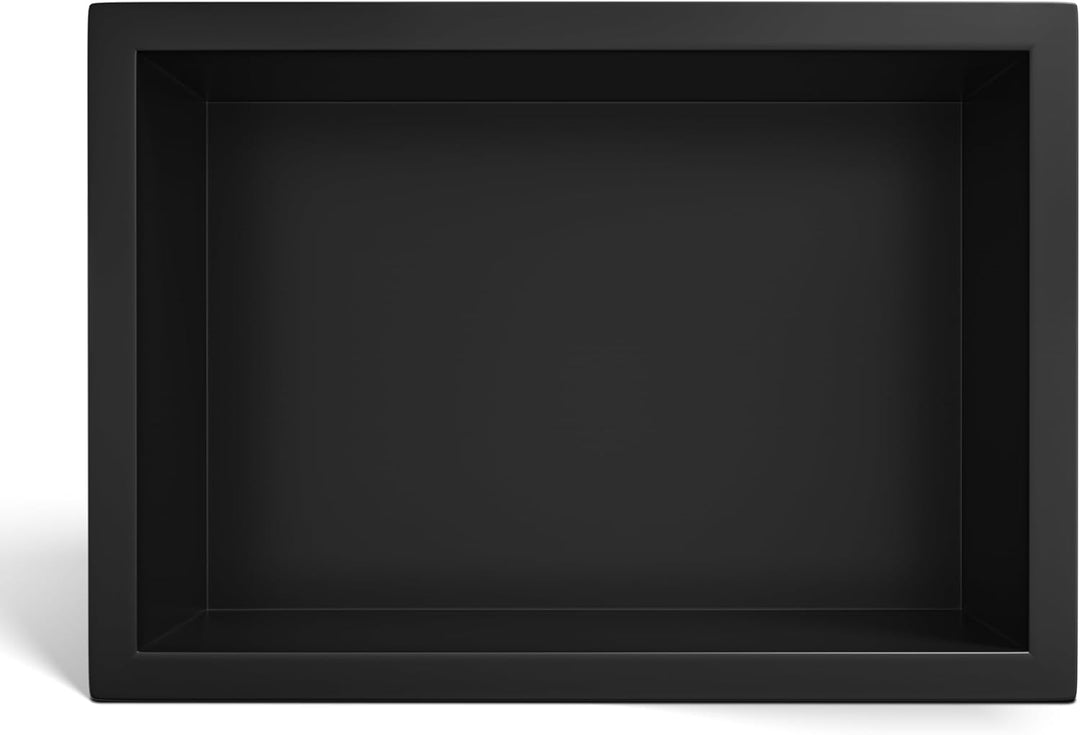 Balneo Wall-Box ONE Black Edelstahl Duschnische 30x20x10 cm, schwarz, wandnische dusche, wasserdicht
