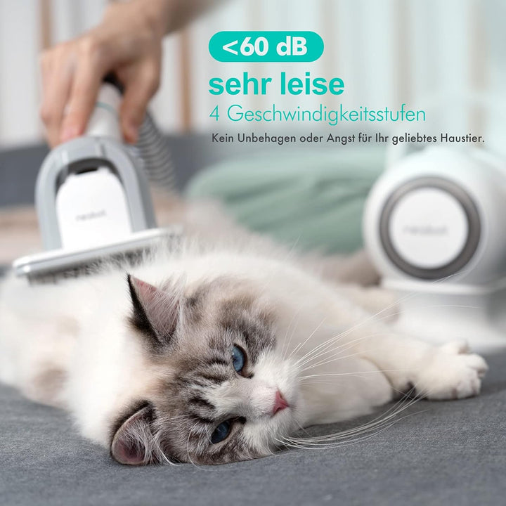 neabot P1 Pro Hundeschermaschine mit Tierhaar Staubsauger, Profi Haustierpflegeset, leise Schermasch