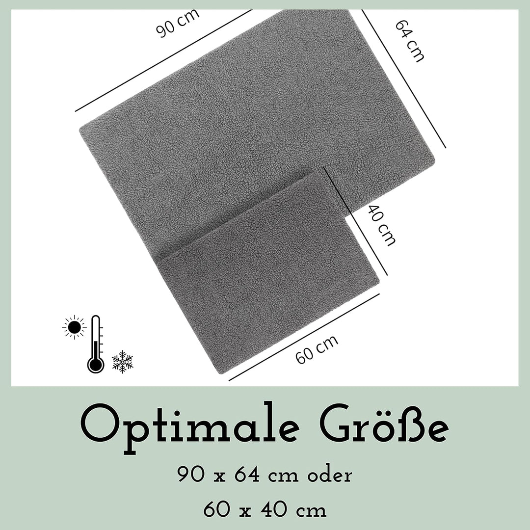 Fellou Heizdecke Katze 60 x 40 cm - Selbstheizende Decke Katze - Waschbar & Knisterfrei - Wärmedecke