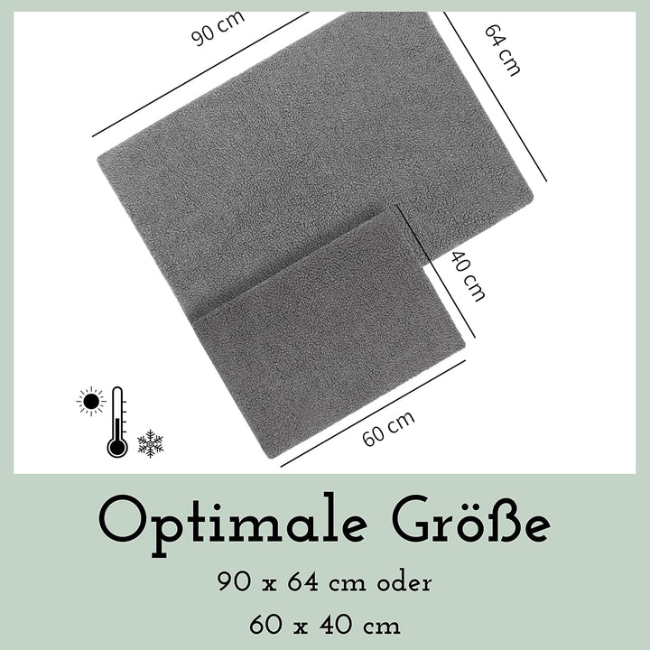 Fellou Heizdecke Katze 60 x 40 cm - Selbstheizende Decke Katze - Waschbar & Knisterfrei - Wärmedecke