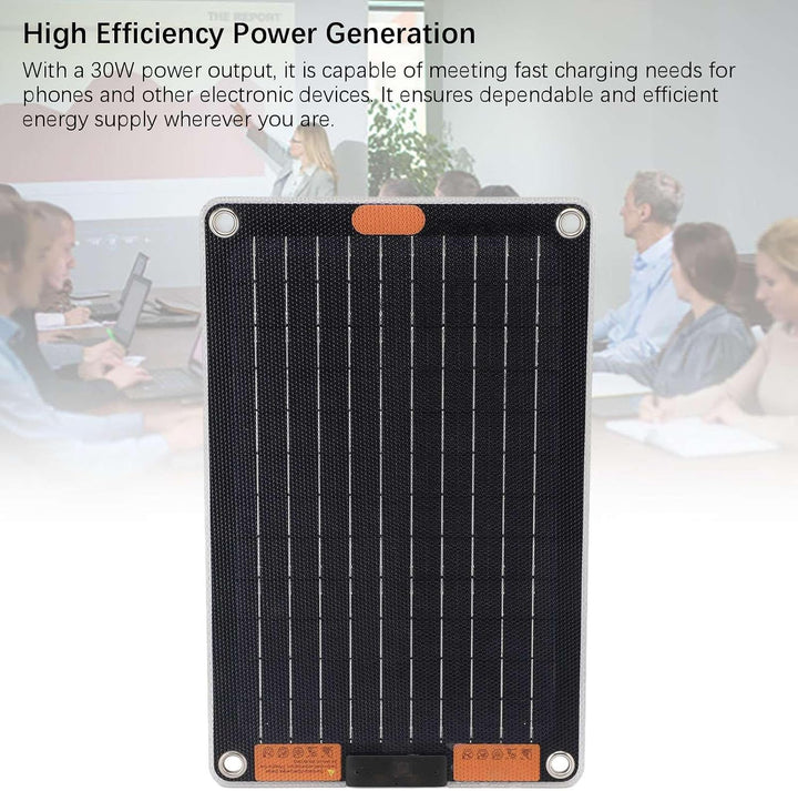 Solarladegerät, 30W 5V 3A monokristallines Solarpanel mit doppelseitiger Stromerzeugung und Schnelll
