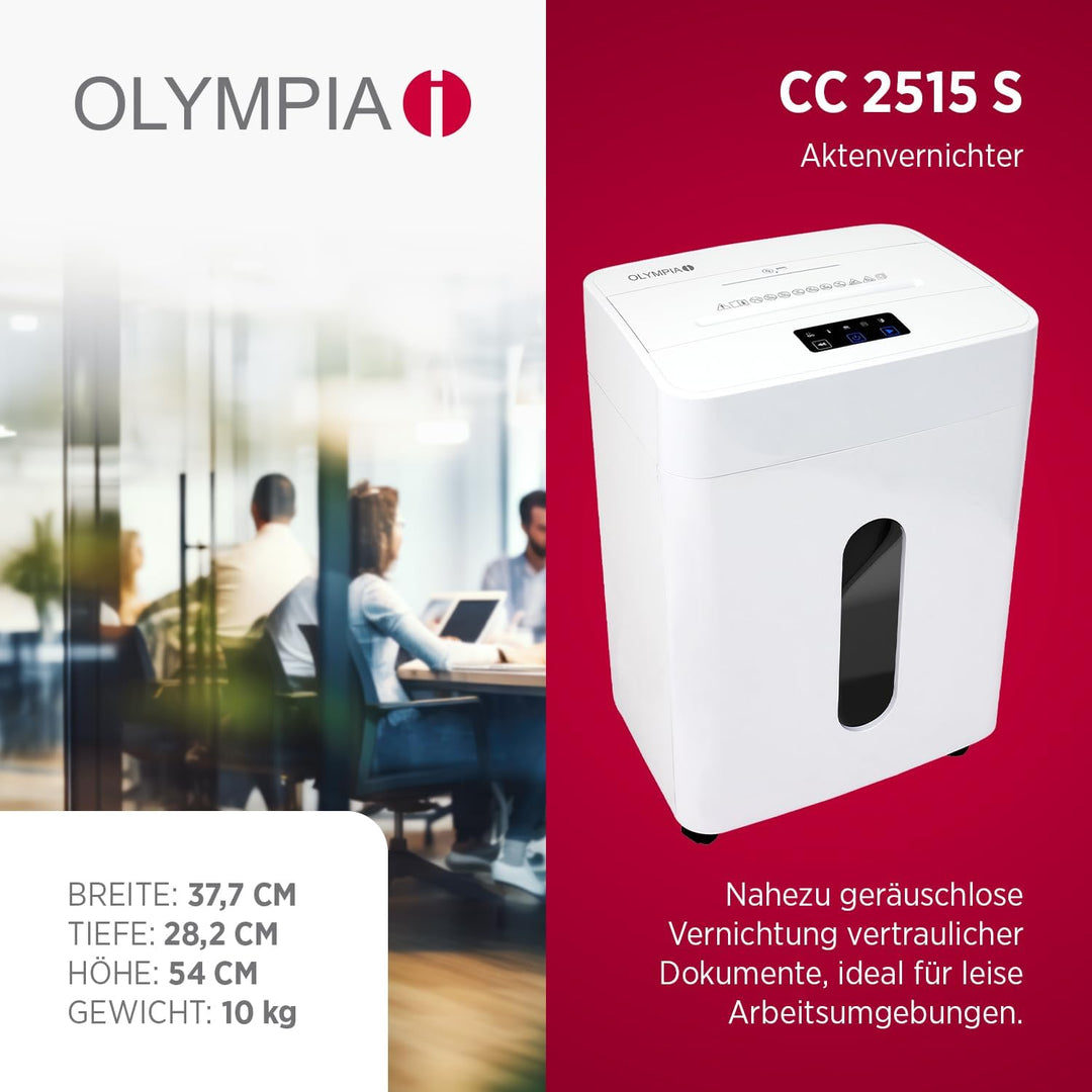 Olympia CC 2515 S Aktenvernichter | Papierschredder Aktenvernichter &amp; Paper Shredder für Dokumente,