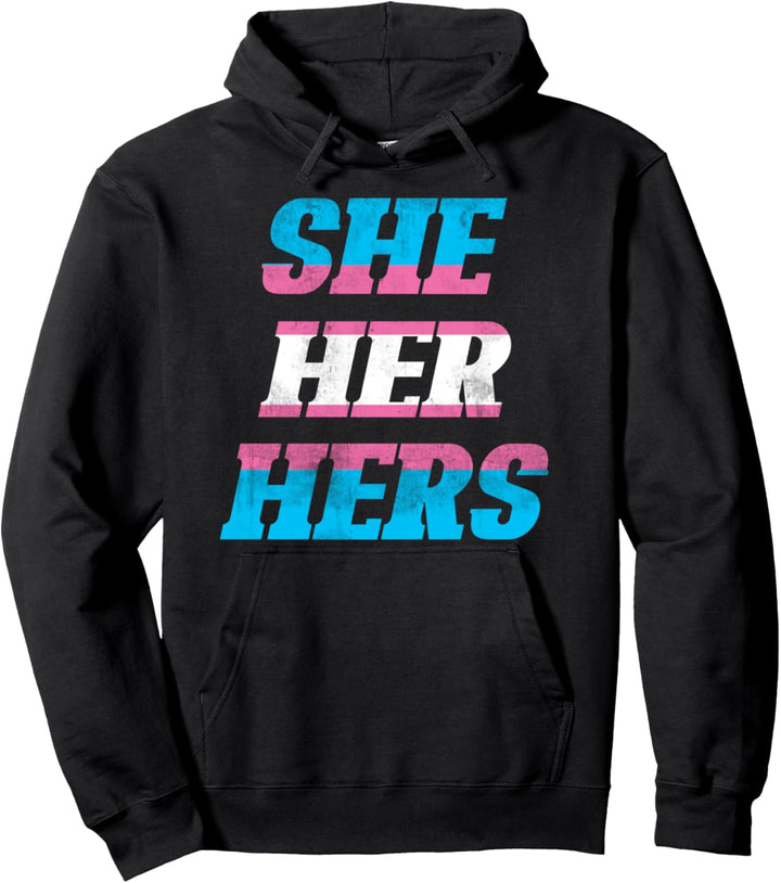 Ihr Sie Ihre Transsexuell Pronom LGBTQ Geschenk Transsexuell Pullover Hoodie