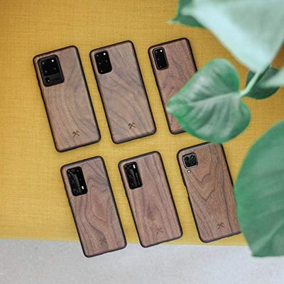 Woodcessories - Hülle Kompatibel mit Samsung Galaxy S20 Ultra Aus Echtem Holz - EcoBump Case (Walnus