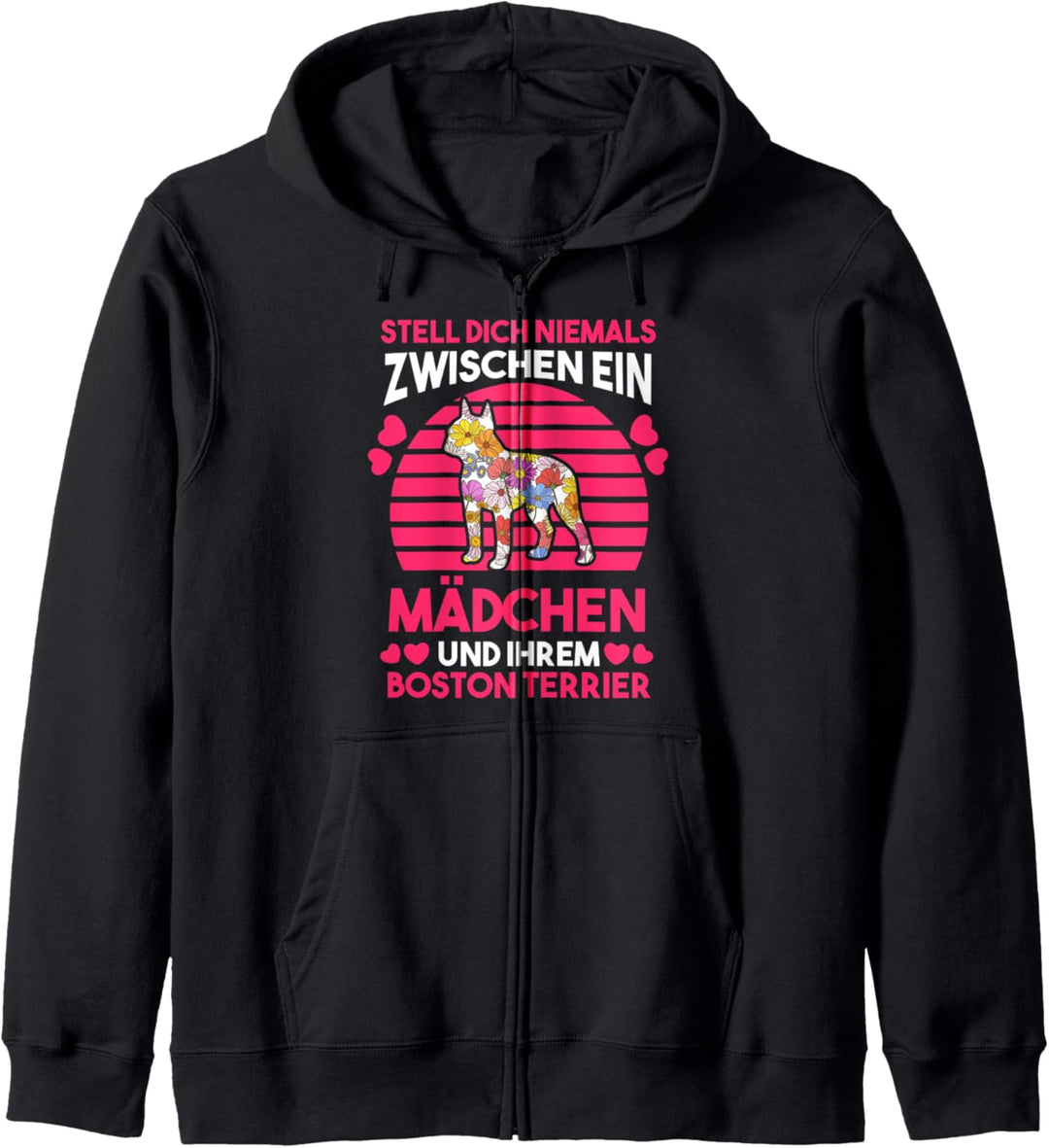 Hundebesitzerin Boston Terrier Kapuzenjacke