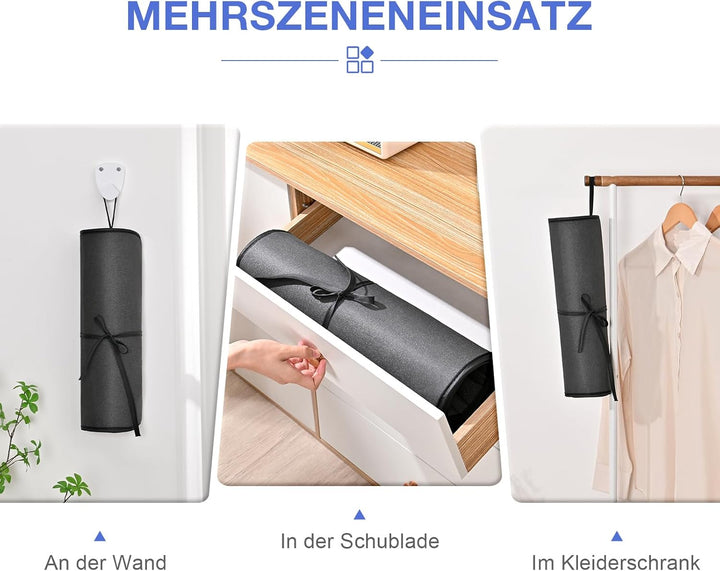 KINGRACK Bügelmatte, rutschfest, 80x42 cm, Schwarz | Extrem rutschfeste Oberfläche, hitzebeständig,
